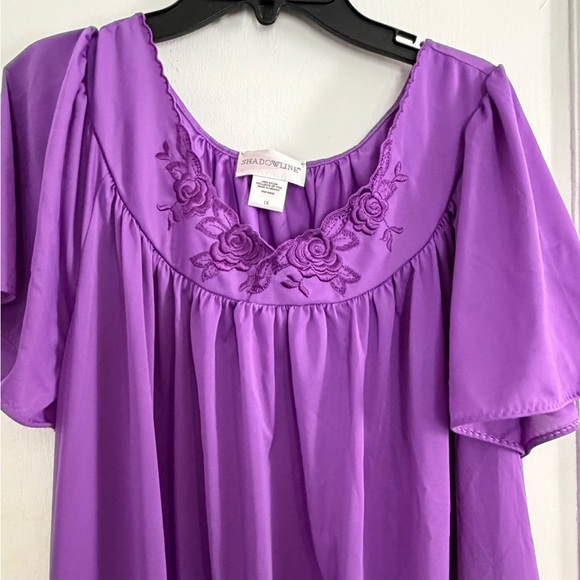 Shadow Line Other - Sexy Grandma!! Women's Purple SHADOWLINE flutter sleeve Moomoo.